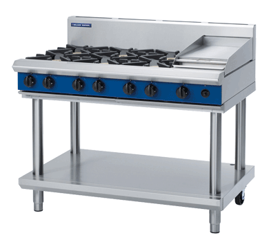 Blue Seal 6 Burner + Griddle on Leg Stand - New - LPG - $4295 + GST