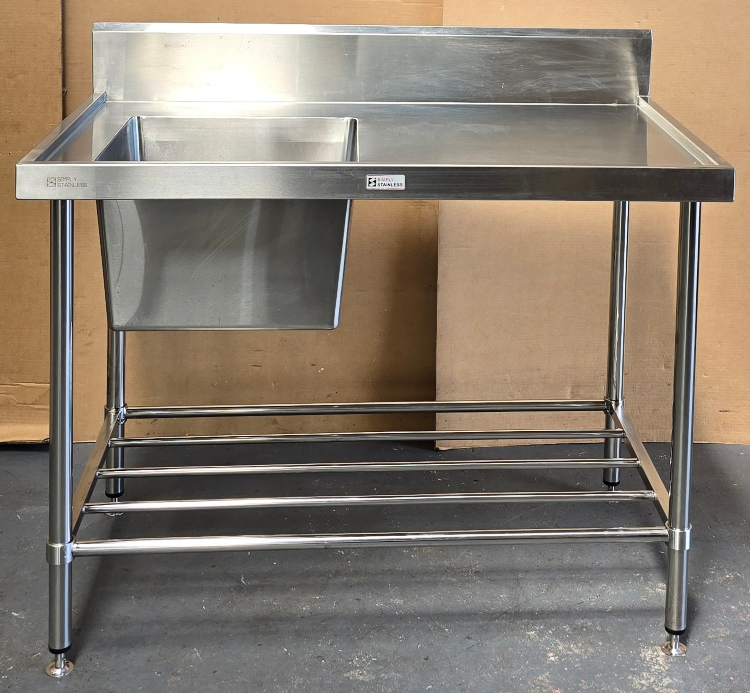 Simply Stainless Sink Bench 1200mm - Used - $695 + GST