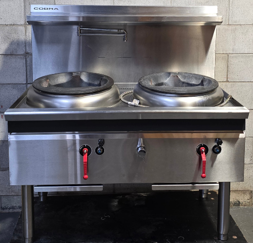 Cobra Twin Waterless Wok Bench - Used - Natural Gas - $2650 + GST