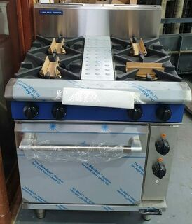Blue Seal 4 Gas Burner with Electric Convection Oven - New - LPG - $5473.91 + GST